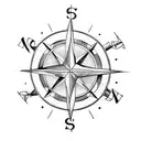 nautical Compass tattoo design idea