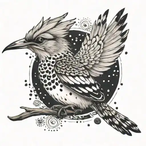 hoopoe fenix bird tattoo design idea