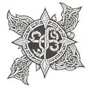survivor symbol intertwined tattoo design idea