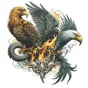 scorpion, eagle & phoenix rising from the ashes tattoo design idea