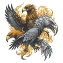 scorpion, eagle & phoenix rising from the ashes tattoo design idea