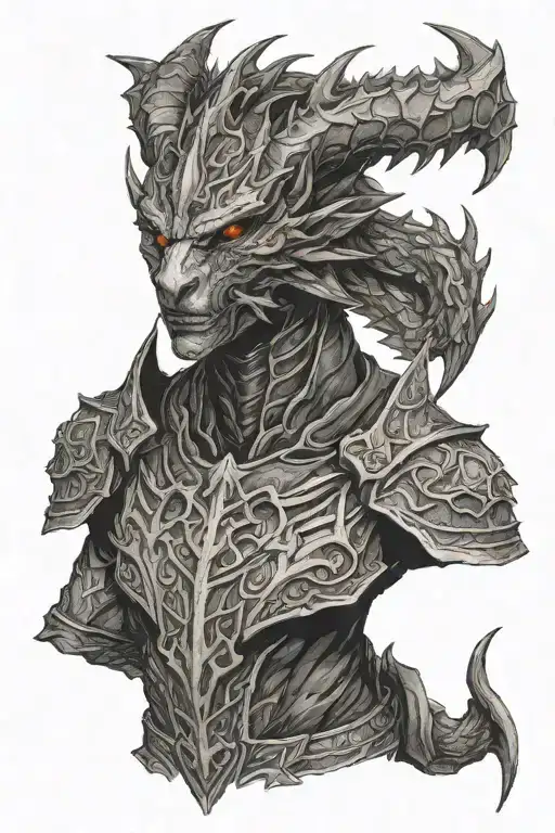 Skyrim dragon priest tattoo design idea