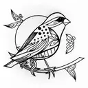 Sparrow tattoo design idea