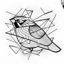 Sparrow tattoo design idea