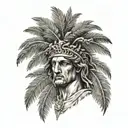 palm tree sleeve tattoo featuring Alexander the great tattoo design idea