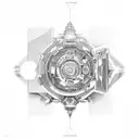 1994 inside gemini tattoo design idea