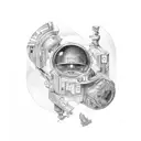 1994 inside gemini tattoo design idea