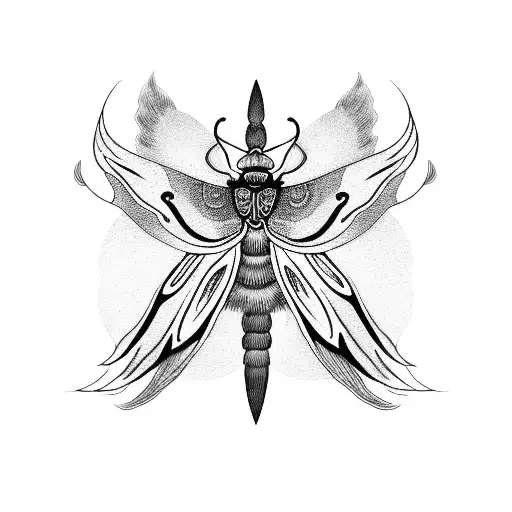 death moth with mandala surrounding it  tattoo design idea