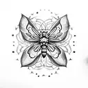 death moth with mandala surrounding it  tattoo design idea