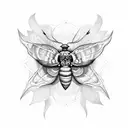 death moth with mandala surrounding it  tattoo design idea