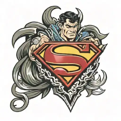 superman marine corps emblem tattoo design idea