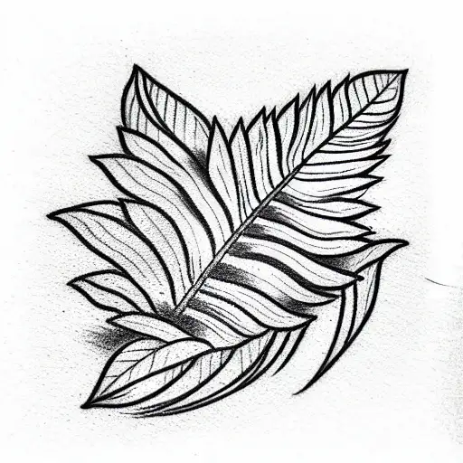 Leaf tattoo design idea