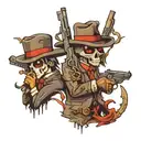 guns robbers tattoo design idea