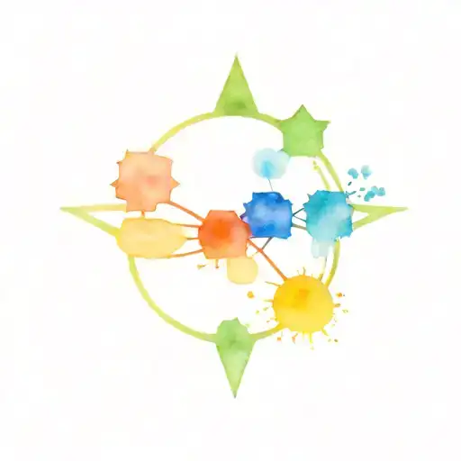 7 Chakra in line  tattoo design idea