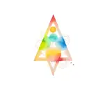 7 Chakra in line  tattoo design idea