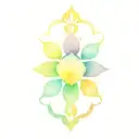 7 Chakra in line  tattoo design idea