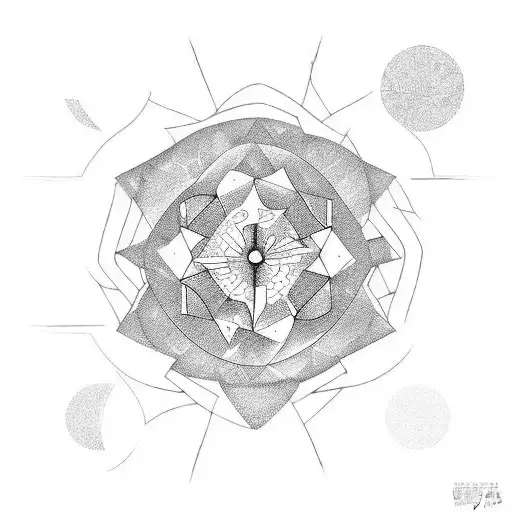 simple shapes tattoo design idea