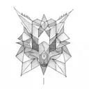 simple shapes tattoo design idea