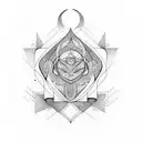 simple shapes tattoo design idea