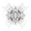 simple shapes tattoo design idea