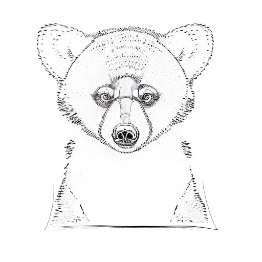 a black bear cub tattoo design idea