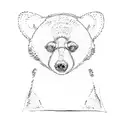 a black bear cub tattoo design idea
