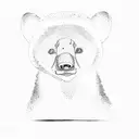 a black bear cub tattoo design idea