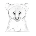 a black bear cub tattoo design idea