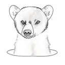 a black bear cub tattoo design idea