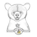 a black bear cub tattoo design idea