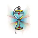 12 monkey hourglass infinity red tattoo design idea