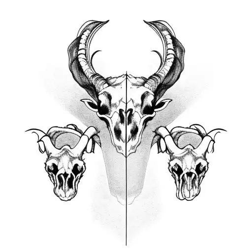 Photo - Goat skull tattoo by Otheser Tattoo | Photo 14725 | Geometric tattoo,  Skull tattoo, Tattoo goat
