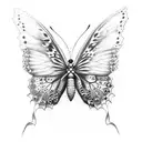 scary butterfly tattoo design idea