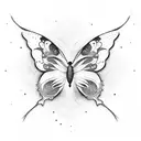 scary butterfly tattoo design idea