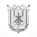 army sergeant patch with anchor tattoo design idea