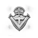 army sergeant patch with anchor tattoo design idea