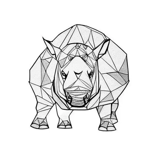 Rhinoceros tattoo design idea