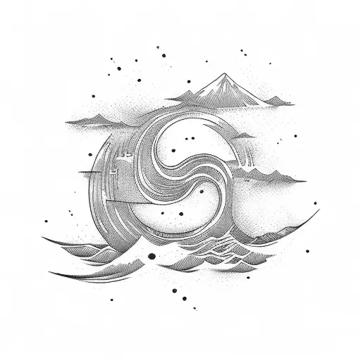 Surfing equation tattoo design idea