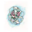 ivy and barbwire arm band tattoo design idea