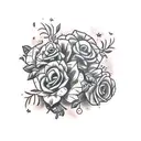 ivy and barbwire arm band tattoo design idea