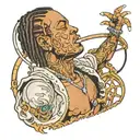 travis scott astroworld with a roller coaster tattoo design idea