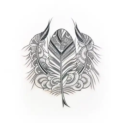Feather tattoo design idea