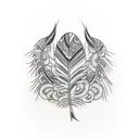Feather tattoo design idea
