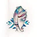 Feather tattoo design idea