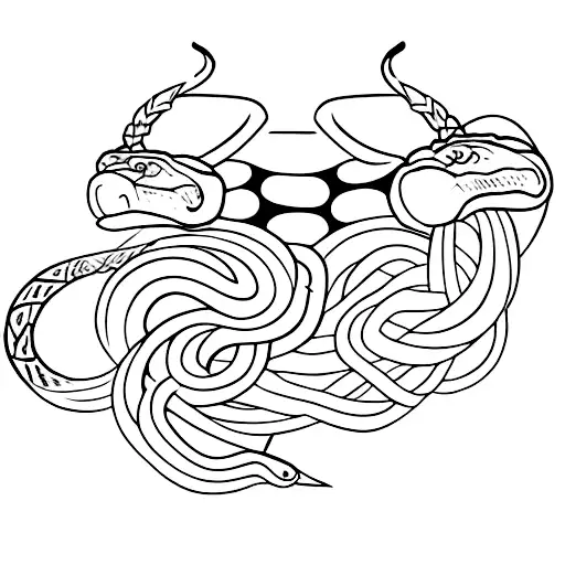 Snake, viking tattoo design idea