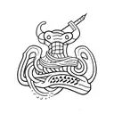Snake, viking tattoo design idea