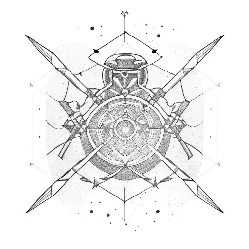 constellation sagittarius the archer tattoo design idea