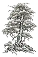 electric tree lightning  tattoo design idea