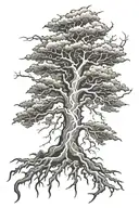 electric tree lightning  tattoo design idea
