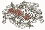 Veni Vidi Vici written in a royal font tattoo tattoo design idea